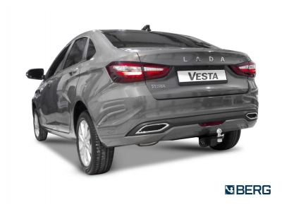 Фаркоп для Lada Vesta NG седан/универсал (вкл. Cross) 2022-н.в. съемное крепление шара под американский квадрат