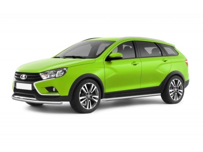 Защита порогов прямая d=51 мм (НПС) для Lada Vesta SW Cross 2017-2022