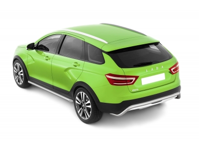 Защита порогов прямая d=51 мм (НПС) для Lada Vesta SW Cross 2017-2022
