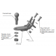 Фаркоп для Land Rover Discovery III, IV 2004-2017, Range Rover Sport 2005-2013 крепление шара на двух болтах