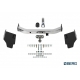 Фаркоп с нержавеющей накладкой для Toyota Land Cruiser Prado 120 2002-2009, Prado 150 (кроме Black Onyx) 2009-2023, Lexus GX470 2003-2009, Lexus GX460 2009-2023 фланцевое крепление шара