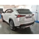 Защита заднего бампера радиусная двойная d-60+43 для Lexus NX-300 2017 – 2021
