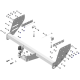 Фаркоп оцинкованный Mitsubishi L200 2007-2015 (кроме Long), L200 2015-2023, Fiat Fullback 2016-2019 фланцевое крепление шара