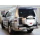 Защита заднего бампера "уголки" d 76+53 для Mitsubishi Pajero 4 2006-2011