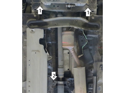Усиленная защита датчика (2 мм, сталь) для Renault Kaptur 2016-2022, Renault Duster 2015-2021, 2021-2022, Renault Arkana 2019-2022, Nissan Terrano 2014-2022