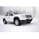 Защита порогов (черное тиснение) "Чистые штаны" (ABS) для Renault Duster 2021-2022
