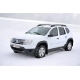 Защита порогов (черное тиснение) "Чистые штаны" (ABS) для Renault Duster 2021-2022