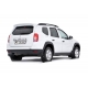 Защита порогов (черное тиснение) "Чистые штаны" (ABS) для Renault Duster 2021-2022