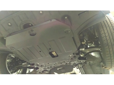 Защита картера двигателя, КПП (2 мм, сталь) для Hyundai Tucson 2018-2021 (V = 1.6 AT AWD; 2.0d AT AWD; 2.0 AT AWD; 2.0 AT FWD), Kia Sportage 2018-2022 (V = 2.4 AT; 2.0 CRDi AT)