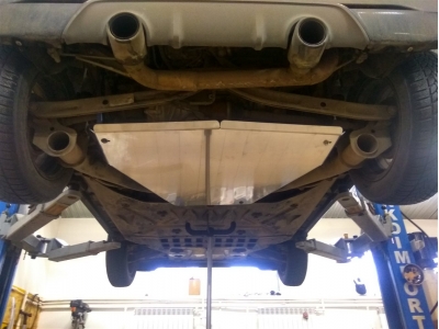Защита моторного отсека (алюминий 4 мм) для Smart Fortwo 2014-2024 (V - все), Smart Forfour 2014-2023 (V - все)