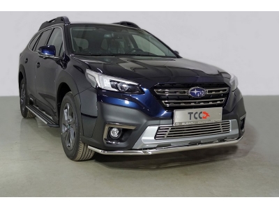 Защита передняя нижняя 42,4 мм ТСС для Subaru Outback VI Рестайлинг 2022 – н.в.