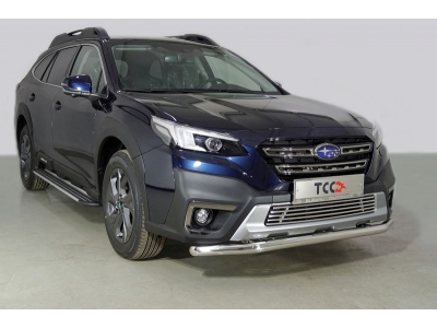 Защита передняя нижняя 60,3 мм ТСС для Subaru Outback VI Рестайлинг 2022 – н.в.