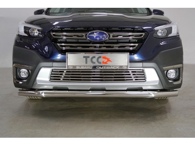 Защита передняя нижняя 60,3 мм ТСС для Subaru Outback VI Рестайлинг 2022 – н.в.