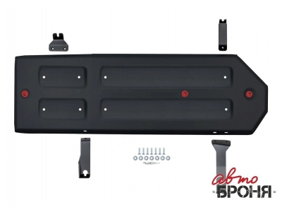 Защита топливного бака + комплект крепежа, АвтоБРОНЯ, Сталь для Tank 300 2023-н.в.,  V-2.0T, АКПП, 4WD;Tank 500 2023-н.в.,  V-3.0, АКПП, 4WD