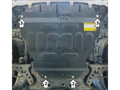 Усиленная защита картера двигателя, КПП (2 мм, сталь) для Toyota Noah 2014-2021, Toyota Esquire 2014-2021