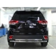 Защита заднего бампера радиусная двойная d-60+53 для Toyota Highlander 2017-2019