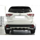 Защита заднего бампера d-60 с накладками для Toyota Highlander 2017-2019