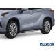 Порог-площадка "Silver" F180AL Rival + комплект крепежа для Toyota Highlander 2020-н.в. 