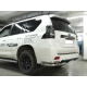 Защита заднего  бампера  "уголки" d-76+43 для Toyota Land Cruiser Prado 150 BLACK ONYX 2020 – н.в.