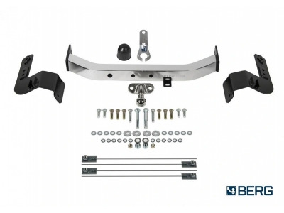 Фаркоп с нержавеющей накладкой Toyota Land Cruiser 200 (кроме Executive, TRD) 2007-2021, Lexus LX 2007-2022 фланцевое крепление шара