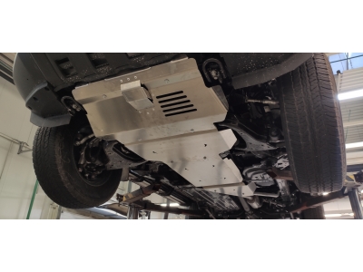 Защита картера, КПП и РК (алюминий 4 мм) для Toyota Land Cruiser Prado 250 2023-н.в. (V - 2.8d) (4 части)