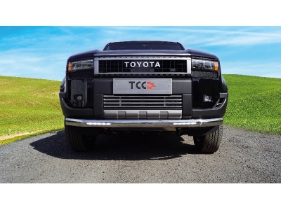 Защита передняя нижняя (овальная с ДХО) 75х42 мм для Toyota Land Cruiser 250 Prado 2024-н.в.