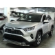 Защита переднего бампера двойная d-60+53 с двумя загибами для Toyota RAV-4 2019 – н.в.