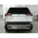 Защита заднего бампера радиусная двойная d-60+53 для Toyota RAV-4 2019 – н.в.