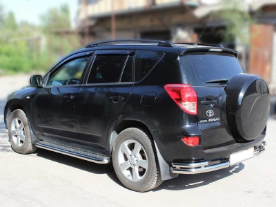 Пороги с листом d-60 Технотек для Toyota RAV-4 2006-2009