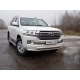 Защита переднего бампера двойная 76-75 мм ТСС для Toyota Land Cruiser 200 2015-2021