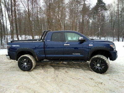 Защита кузова пикапа 76 мм для Doublecab long чёрная для Toyota Tundra 2006-2013