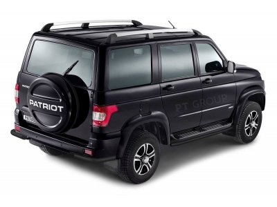 Защита порогов окантовка d=51 мм ШАГРЕНЬ (ППК) для UAZ Patriot 2014-н.в.