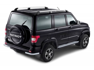 Защита порогов с алюм. площадкой d=51 мм ИСКРА (ППК) для UAZ Patriot 2014-н.в.
