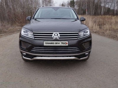 Защита передняя Кенгурятник 60 мм ТСС для Volkswagen Touareg 2014-2017