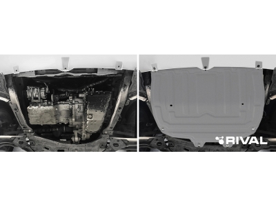 Защита картера + КПП (алюминий) для Chery Tiggo 4 2019-2023 , Chery Tiggo 7 2019-2020 , Chery Tiggo 7 Pro 2020-н.в. (V - 1.5), Xcite X-Cross 7 2024-н.в., Chery Tiggo 7 Pro Max 2022-н.в.,Chery Tiggo 8 2020-н.в.