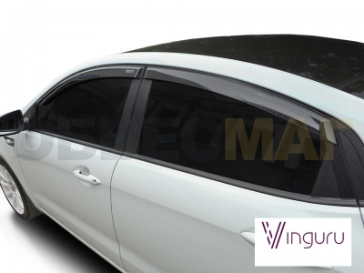Дефлекторы окон Vinguru 4 штуки на седан для Kia Rio 2011-2017