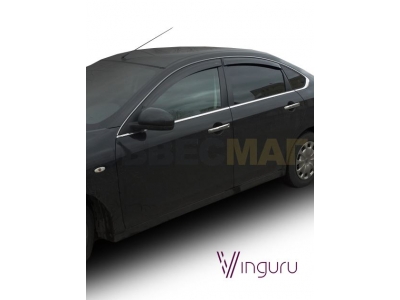 Дефлекторы окон Vinguru 4 штуки на седан для Nissan Almera 2013-2018 AFV55912
