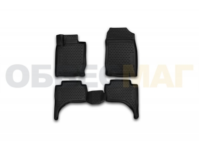 Коврики 3D в салон полиуретан 4 штуки Element для Mitsubishi L200 2015-н.в. CARMIT00003