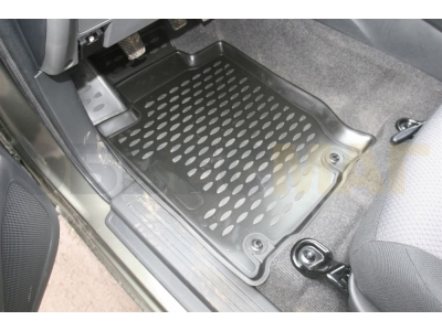 Коврики 3D в салон полиуретан 4 штуки Element для Mitsubishi L200 2015-н.в. CARMIT00003