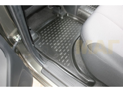 Коврики 3D в салон полиуретан 4 штуки Element для Mitsubishi L200 2015-н.в. CARMIT00003