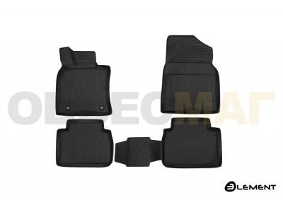 Коврики 3D в салон полиуретан 4 штуки Element для Toyota Camry 2017-2022
