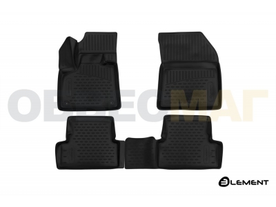 Коврики 3D в салон полиуретан 4 штуки Element для Peugeot 3008 2016-2021