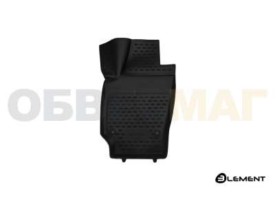 Коврик 3D в салон передний левый полиуретан 1 штука на хетчбек Element для Volkswagen Polo Hatchback 2009-2020
