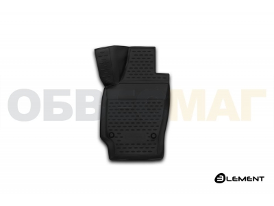 Коврик 3D в салон передний левый полиуретан 1 штука на седан Element для Volkswagen Polo Sedan 2009-2020