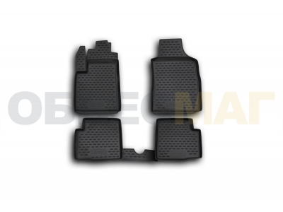 Коврики в салон полиуретан 4 штуки Element для FIAT 500 2007-2021