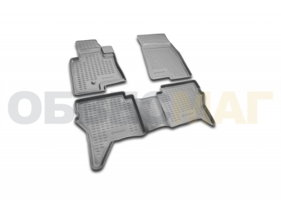 Коврики в салон полиуретан 4 штуки на 3 двери Element для Mitsubishi Pajero 4 2006-2021