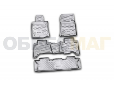 Коврики в салон полиуретан 5 штук для 7 мест Element для Toyota Land Cruiser Prado 150 2009-2013