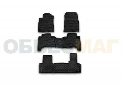 Коврики в салон полиуретан 5 штук для 7 мест Element для Toyota Land Cruiser Prado 150 2013-2021