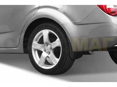 Брызговики задние 2 штуки на седан Frosch для Chevrolet Aveo 2012-2015