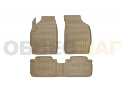 Коврики в салон полиуретан бежевые 2 штуки Element для Ford Escape 2007-2012